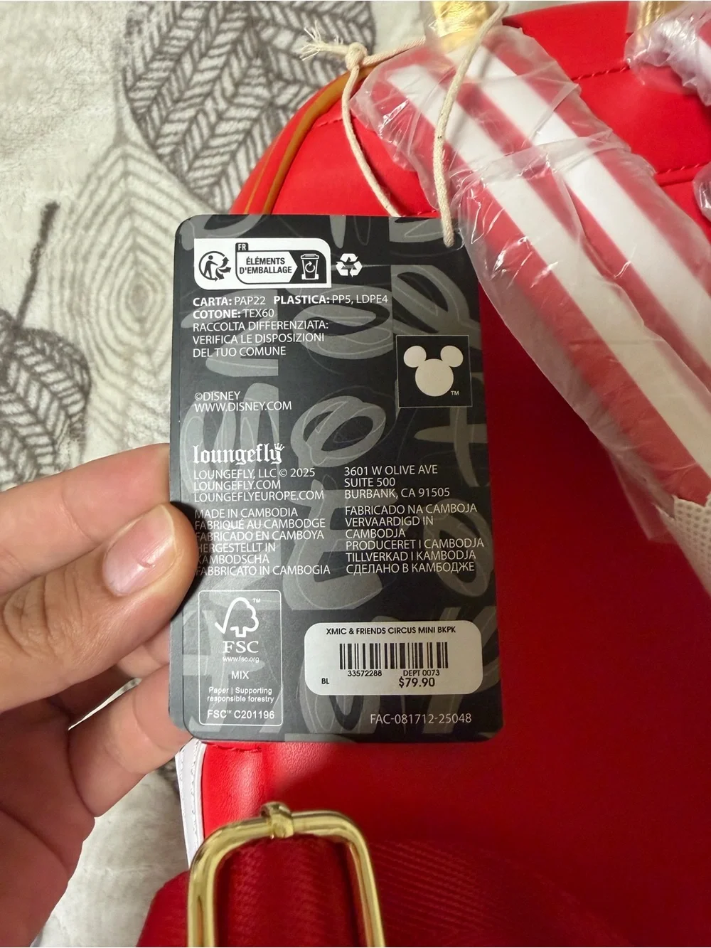Disney mini backpack